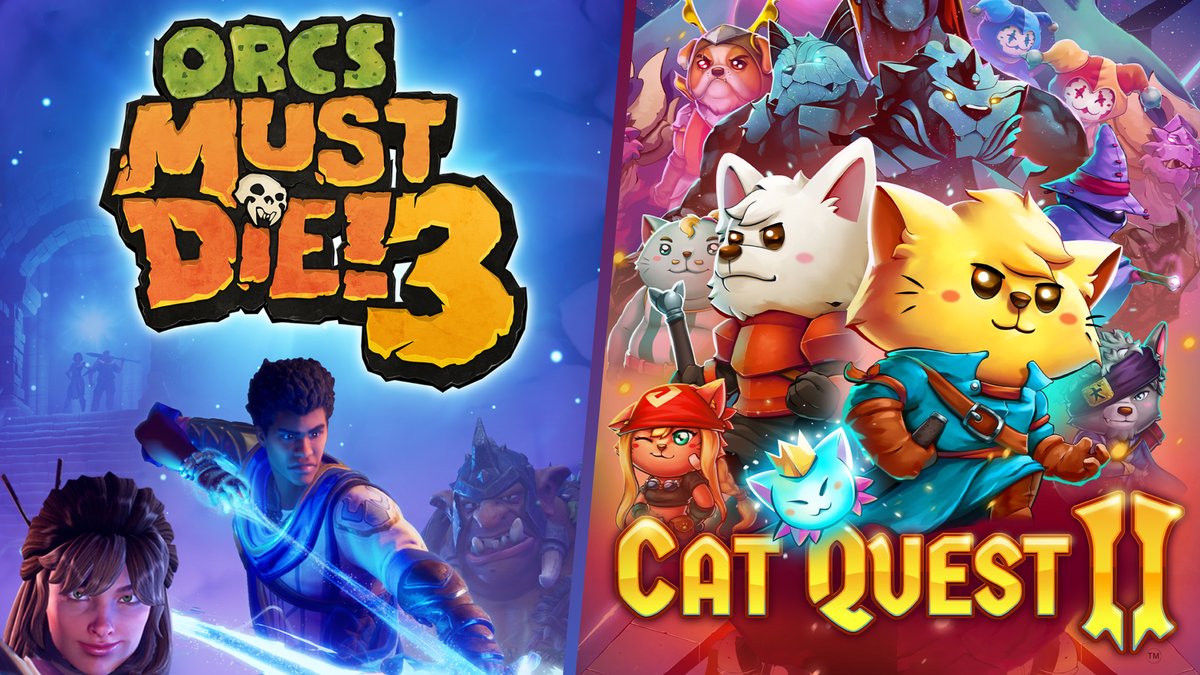 We're feline good this week, how bout you? 🐈😮‍💨 Grab Cat Quest 2 and Orcs Must Die! 3 for FREE this week! epic.gm/freegames