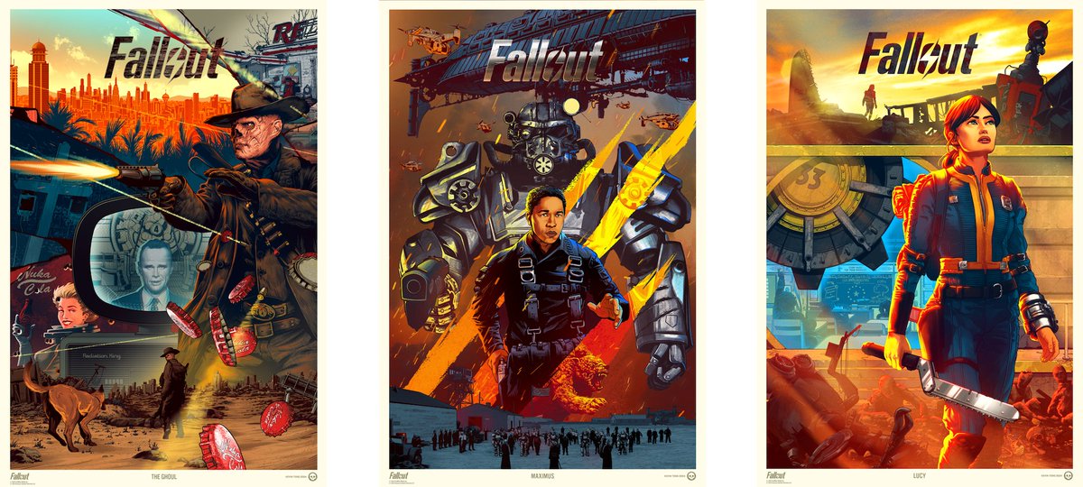 IGN Store is offering a limited run of lithographs featuring the three protagonists of the Fallout series (all episodes streaming on Prime Video). Join our waitlist for early access when the lithographs go up for pre-order on 5/8 at 9am Pacific. store.ign.com/pages/ign-arti…