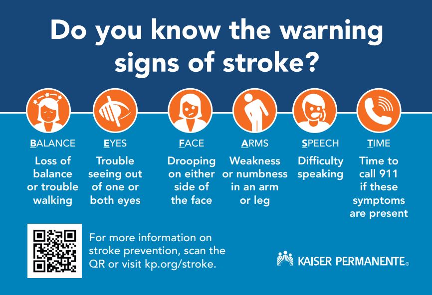 May is #StrokeAwarenessMonth. Take a moment to make sure you know the warning signs of stroke.