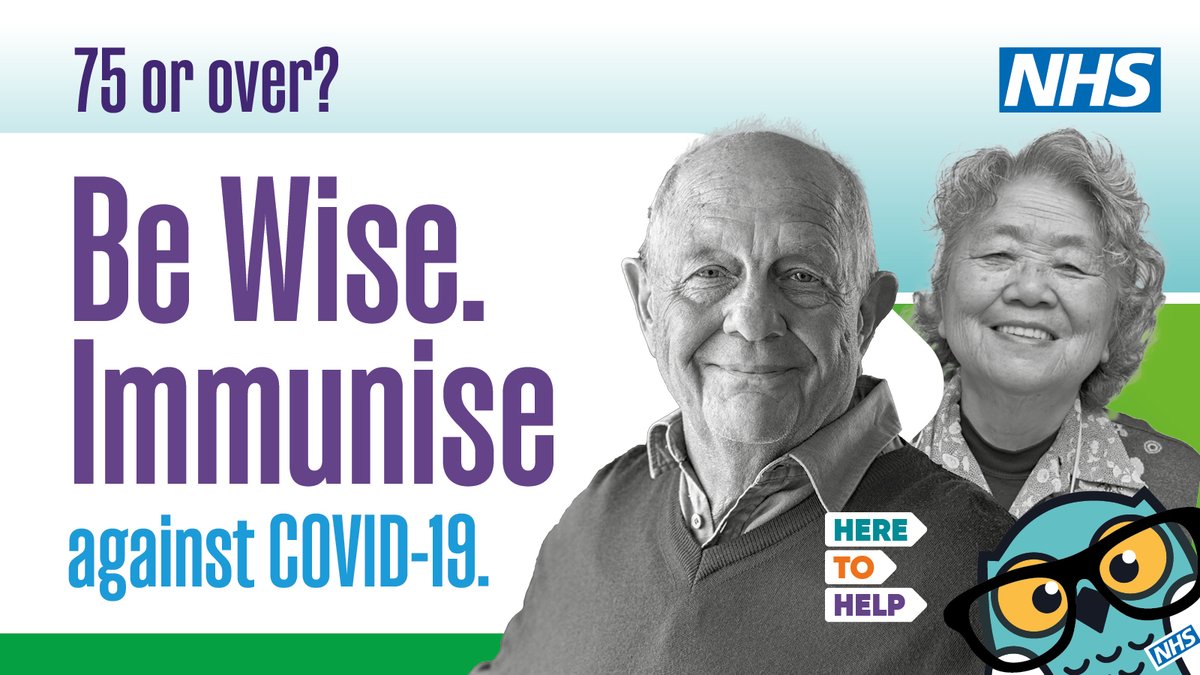 This spring, the NHS is offering a free COVID-19 vaccine to those most vulnerable and at highest risk of getting seriously unwell if they catch the virus. 😷

🔎Search ‘NHS COVID-19 vaccine’ for more details.

#BeWiseImmunise