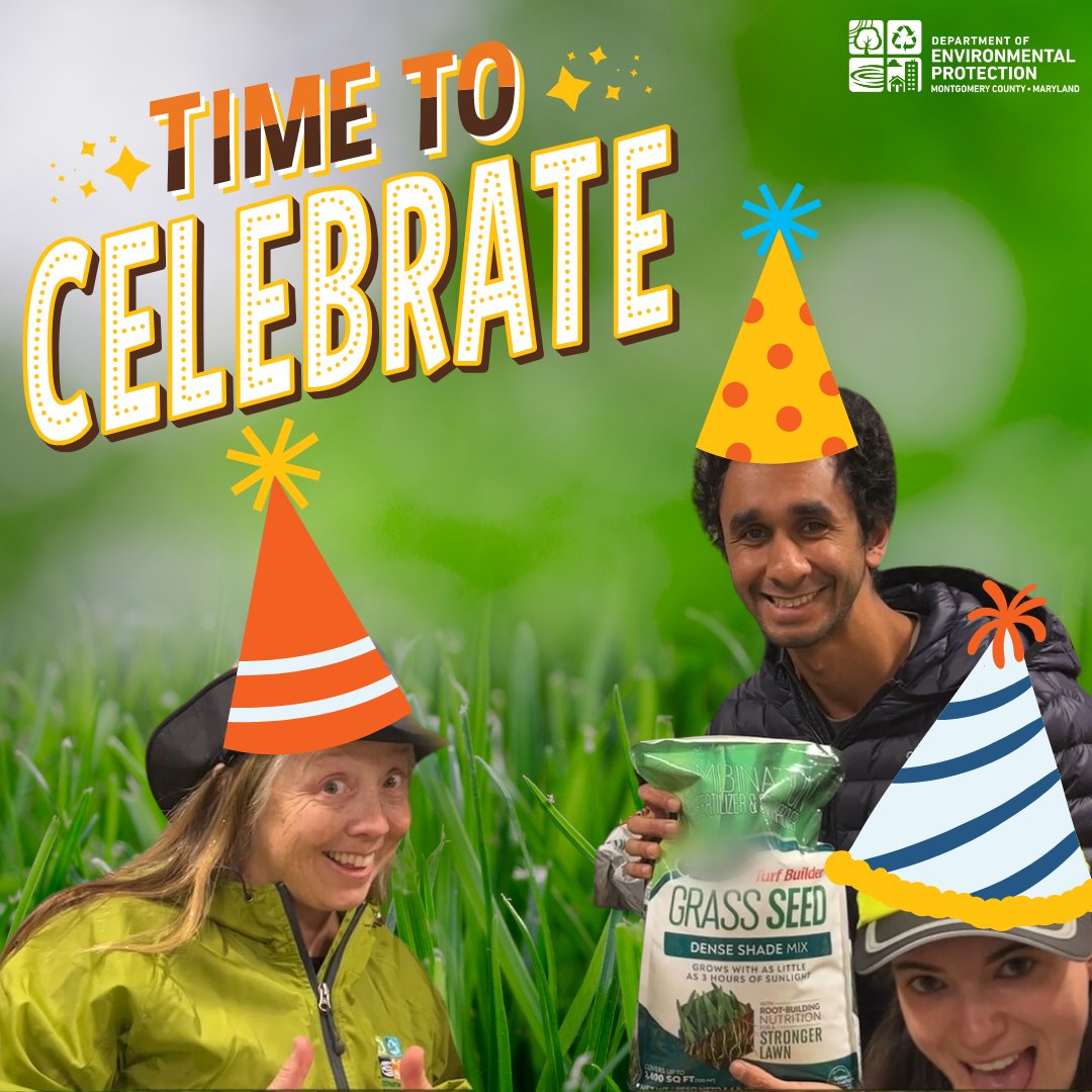 🎉 We’re celebrating 5 years of the County’s “Healthy Lawns Act” here at DEP! Did you know that since May 2nd of 2019 synthetic pesticides and weed and feed chemicals cannot be used on lawns? Go organic for healthy people, pets, and waterways! Learn more: MontgomeryCountyMD.gov/Lawns