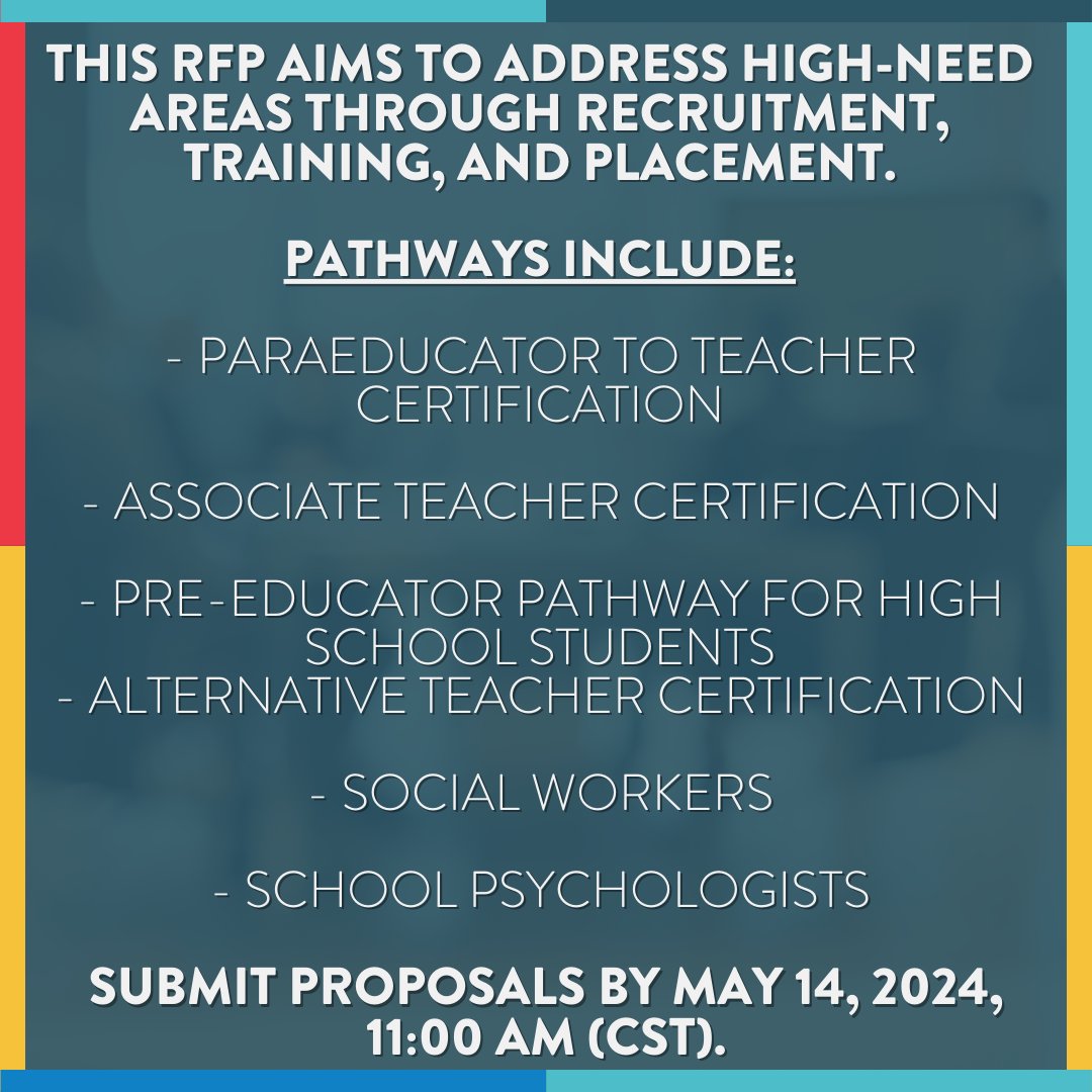 OPSB is seeking innovative proposals for talent development in New Orleans public schools! Submit your proposals by May 14, 2024, at 11:00 am (CST). Details: nolapublicschools.com/community/busi…