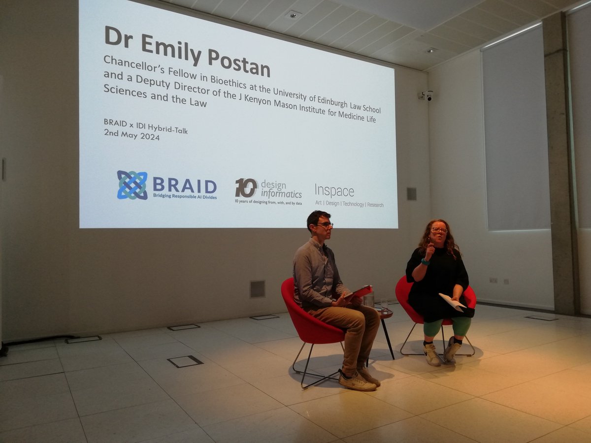 Thanks @emily_postan for a great talk! @JohnZerilli for hosting, the audience for fab questions. Recording available soon. Next up: 16 May @Bhargavi_Ganesh: Reframing governance as innovation. braiduk.org/events #BraidUK #ResponsibleAI @ahrcpress @InspaceG @DesignInf