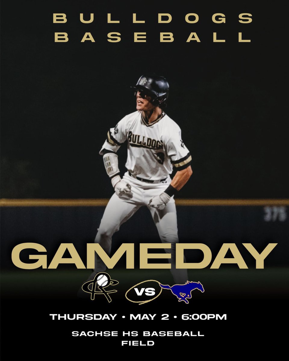 ‼️𝐈𝐓'𝐒 𝐏𝐋𝐀𝐘𝐎𝐅𝐅 𝐓𝐈𝐌𝐄‼️ ⚾️Game 1️⃣ of Round 1️⃣ 🆚Sachse Mustangs ⏰6:00PM 🏟Sachse HS Baseball Field 🎟 tix.com/ticket-sales/s… 🚫Clear bag policy in effect
