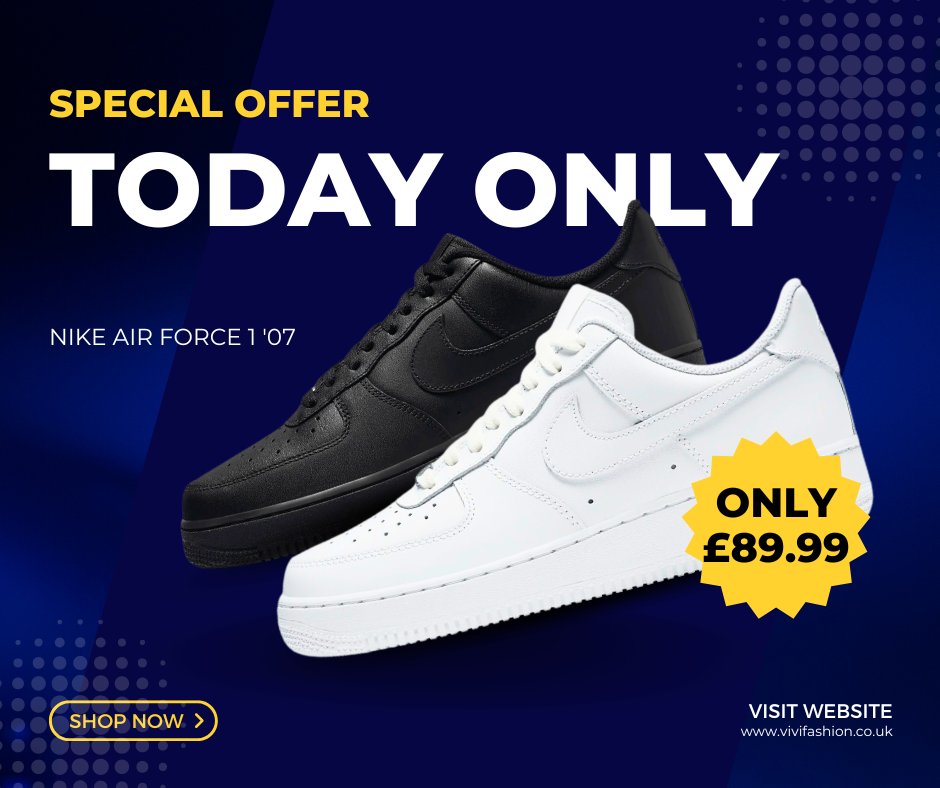 🚨 Today Only Sale Alert! 🚨 Step up your sneaker game with the iconic NIKE AIR FORCE 1 LOW! Limited time offer on our exclusive stock. Don't miss out! 🔥 🛒l8r.it/hRxj #Nike #AirForce1 #SneakerSale