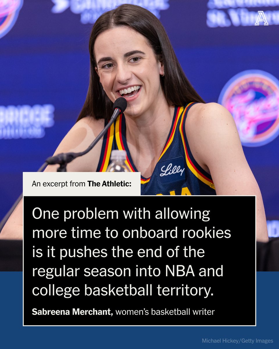 Given the compressed turnaround from college basketball to WNBA training camp, is there a chance the league would ever adjust its schedule to begin later in the year? @Sabreenajm explores the possibility as part of her latest mailbag ⤵️ theathletic.com/5465963/2024/0…