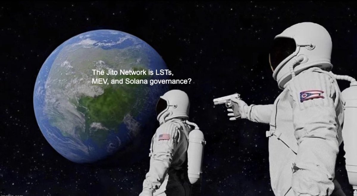 1/ jm @jito_labs' architecture is deeply intertwined with Solana’s security, economics, and potentially governance, making it a vital component of the chain’s nervous system. Jito's products are positioned to capture three of Solana's biggest trends: MEV, LSTs, and governance.