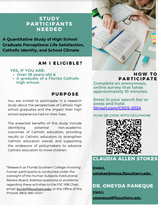 Attention #TCAlumni, As a valued alumnus, we wanted to bring to your attention an opportunity to contribute to a doctoral candidate's research for her dissertation. Your participation is anonymous. Link: tinyurl.com/CSGS2024 or scan the QR code below to access the survey