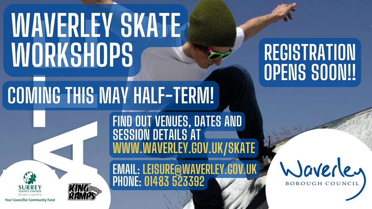 🛹 Waverley #Skate #Workshops are back for the #May half-term!! Learn from our pros through #Beginner and #Developer workshops.🤩 Check out our website to find a sessions near you 👉 orlo.uk/zXvq8 Registration opens soon!!