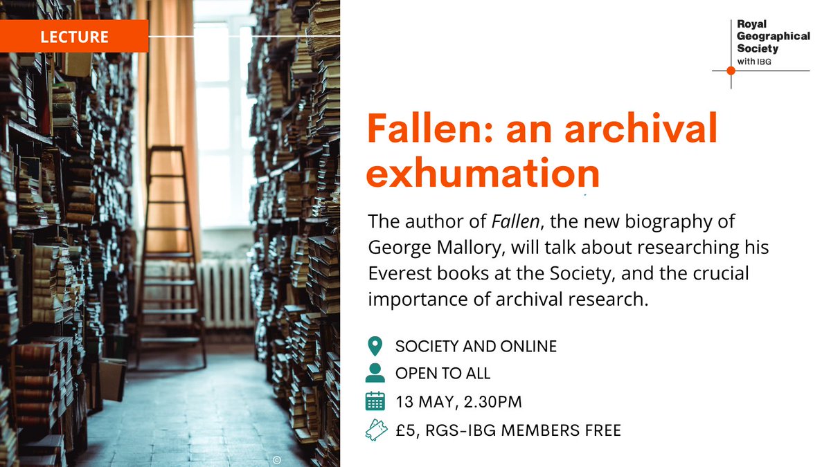 Discover the importance of archival research from Mick Conefrey (@mickulus), the author of a new biography of George Mallory. 📚 Join us at our next Be Inspired lecture at the Society: rgs.org/events/upcomin…