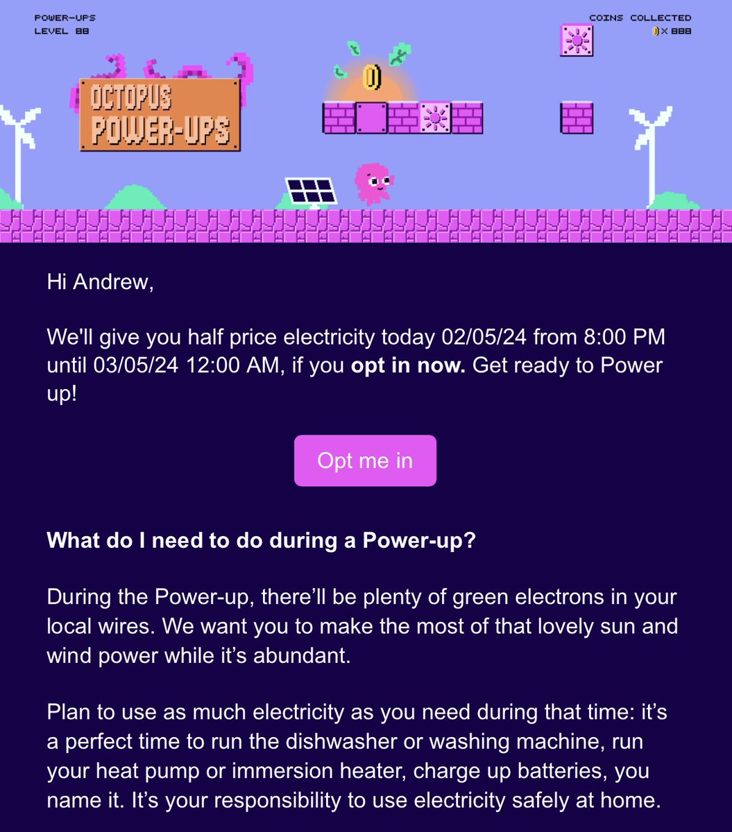 Discharging batteries @ 29p/kWh between 4pm-7pm; filling them back up @ 14p/kWh between 8pm-midnight. That's being helpful to the grid and both @OctopusEnergy's and my pockets, right? Problem is 50% of April's smart meter readings are missing from my Octopus account dashboard.