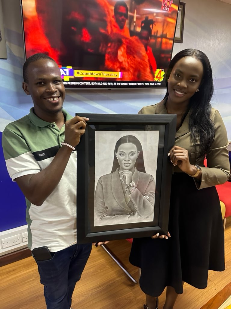 Thank you @KarugabaJeff for such a beautiful pencil portrait of one of my favorite pictures. May you talent always pay off👏🏽👏🏽