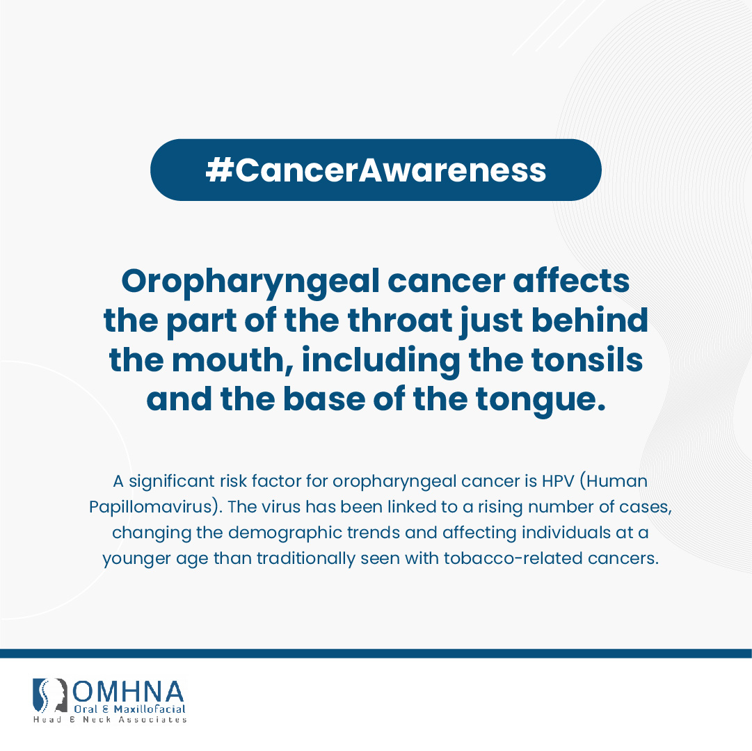 Did you know that HPV is one of the leading causes on Oropharyngeal cancer? 

Don't wait. Contact OMHNA for screening and expert advice. Early detection can make all the difference.

To find out more, visit our website: omhna.com/services/oro-p… 

#OropharyngealCancer #HPVandCancer