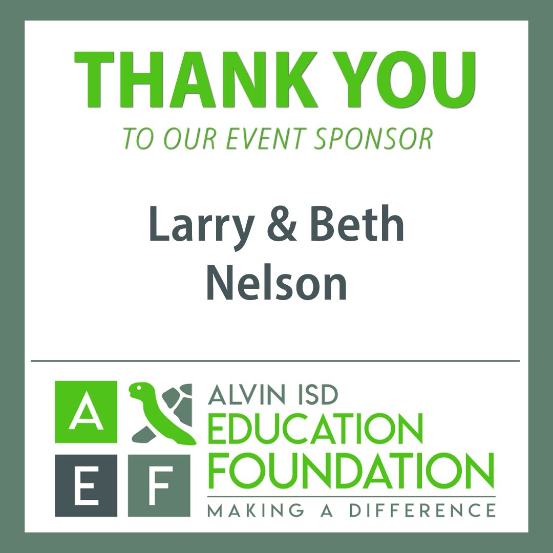 AlvinISD Education Foundation (@alvinisd_edfdn) on Twitter photo Big thank you to our 2024 Academic Excellence Banquet Table Sponsor, Larry & Beth Nelson. We appreciate your support!
If you are interested in being a sponsor for our Academic Excellence Banquet, please contact us.
#AcademicExcellence #CommunityPartners Big thank you to our 2024 Academic Excellence Banquet Table Sponsor, Larry & Beth Nelson. We appreciate your support!
If you are interested in being a sponsor for our Academic Excellence Banquet, please contact us.
#AcademicExcellence #CommunityPartners
