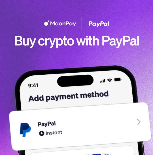 Major news out of MoonPay 🤯 They are integrating PayPal for US users. This enables fiat-to-crypto purchases (110+ cryptos) for PayPal users (using PayPal balance, bank ACH, etc.) with just a few clicks. Selling will be enabled soon. The onboarding walls are breaking down...