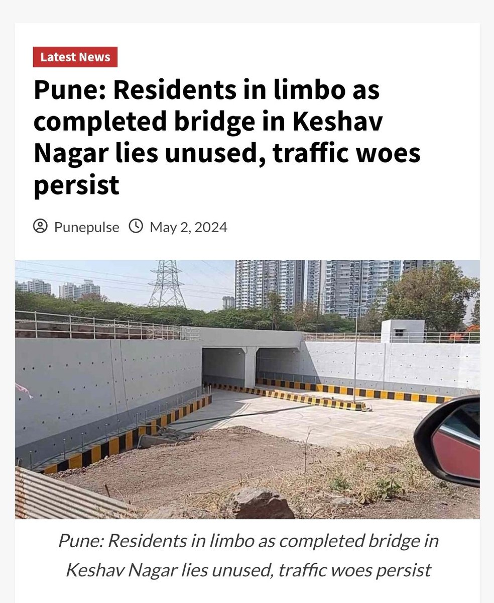 NeemHaqim's tweet photo. @PMCPune @PuneCivic  when will PMC take initiative to connect RUB completed 4 months back after 4 yrs of wait towards Amanora Park side. https://t.co/R9cltXtLzY
