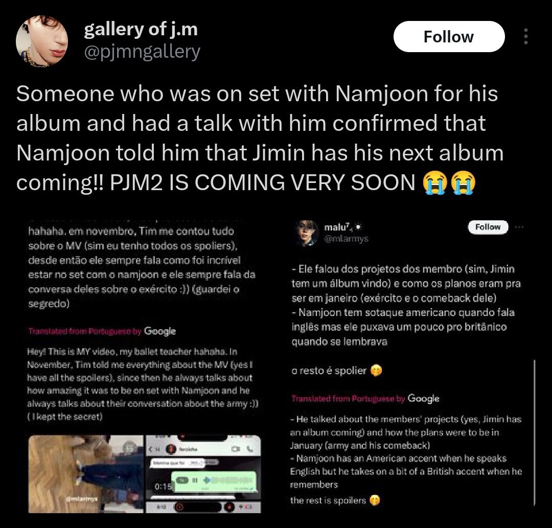 jimin_lil_devil's tweet photo. WHATTTTTTT???? 😳😳😳😳😳
 
PJM2 IS COMING???? 😭😭😭😭
They confirmed that Jimin has his next album!!!!!!!!!!!!!!!!!! 😭😭😭😭

PJM2 IS COMING SOON ❤️‍🔥❤️‍🔥
JIMIN IS COMING https://t.co/KwKjibs28K