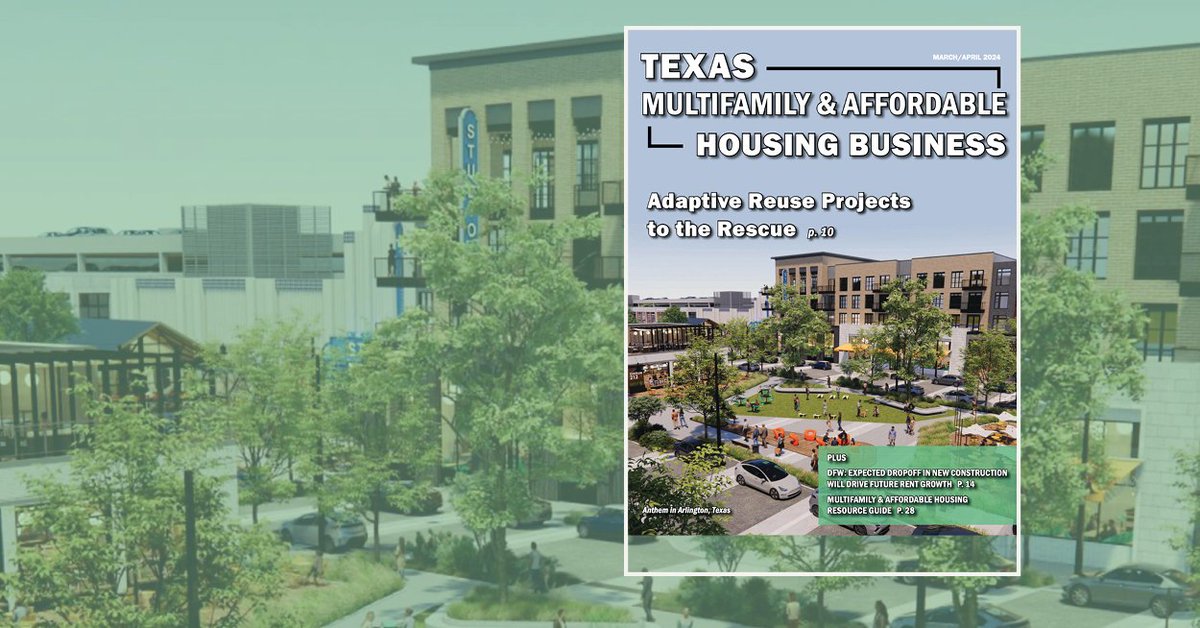 Take a look at the latest issue of Texas Multifamily & Affordable Housing Business – On the cover 👉 Adaptive Reuse Projects to the Rescue Read the issue: lsc-pagepro.mydigitalpublication.com/publication/?m… #Multifamily hashtag#AffordableHousing hashtag#AdaptiveReuse hashtag#CRE @MFAffordableHB