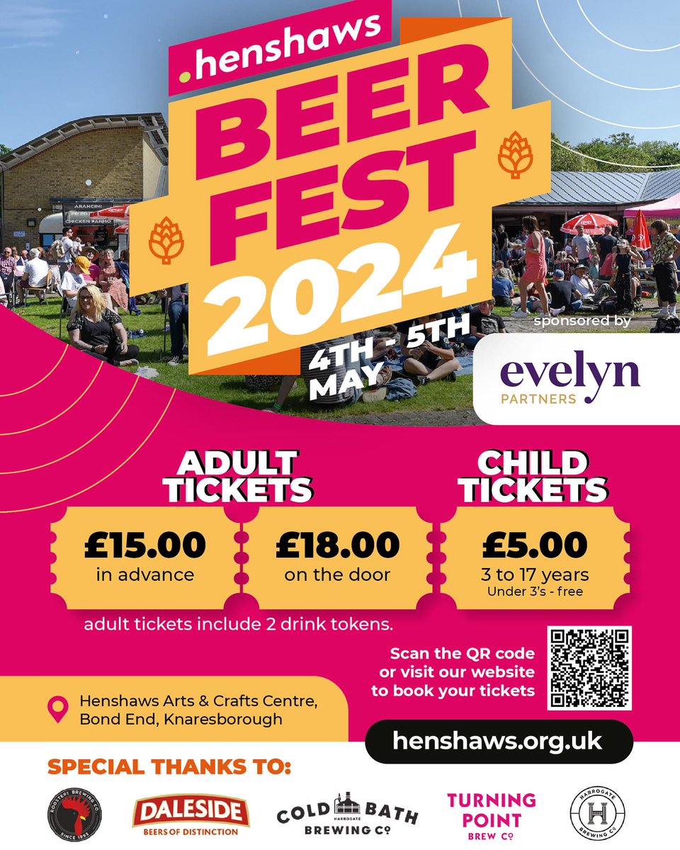 This weekend! @Henshaws Beer Fest! Tickets available via their page or scan the code in the pic. Should be another brilliant one.