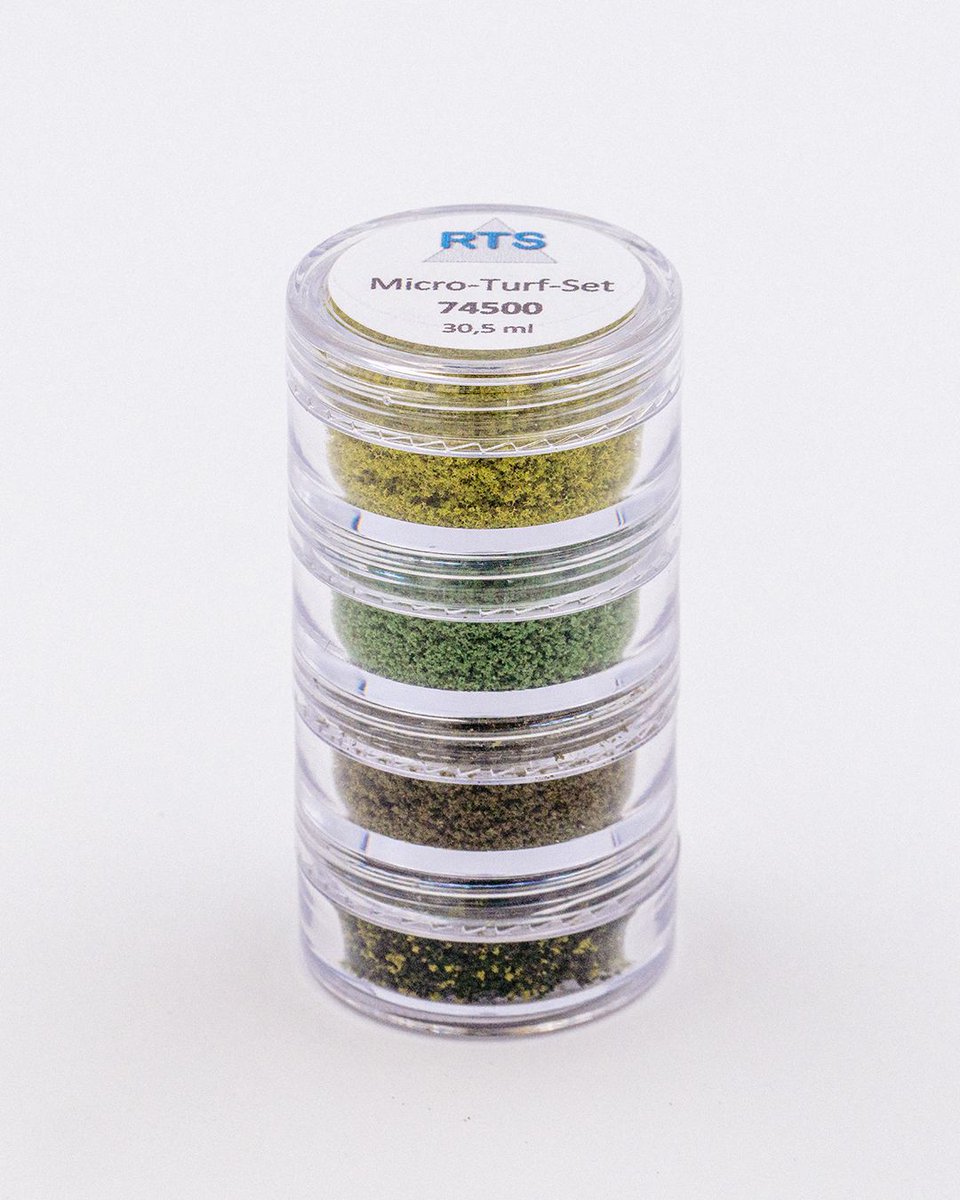 RTS Micro Turf 4er-Set  🍃 
Damit können unter anderem Blütenblätter, Beikräuter, blühende Bäume, Büsche und Moose naturnah nachgebildet werden.
Auch einzeln erhältlich und können so Nachgefüllt werden.

RTS-Greenkeeper.de
Online-Shop für die Schweiz:
Rts-greenkeeper.ch
