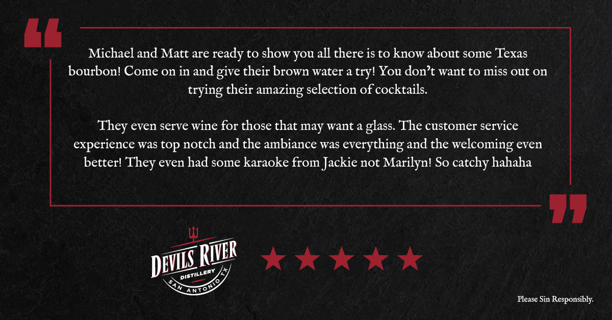 Shout out to two of our awesome Distillery Staff Members for this stellar review!👏
