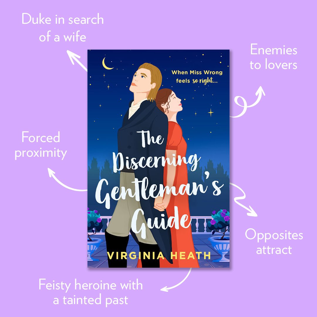 Perfect for fans of… ⚔️ Enemies to lovers 🐝 Bridgerton ❣️ Opposites attract ‘Choosing a wife is not a task that should be undertaken lightly.’ The Discerning Gentleman’s Guide by @VirginiaHeath_ is out now 💙✨ ow.ly/R7L050RuXjP