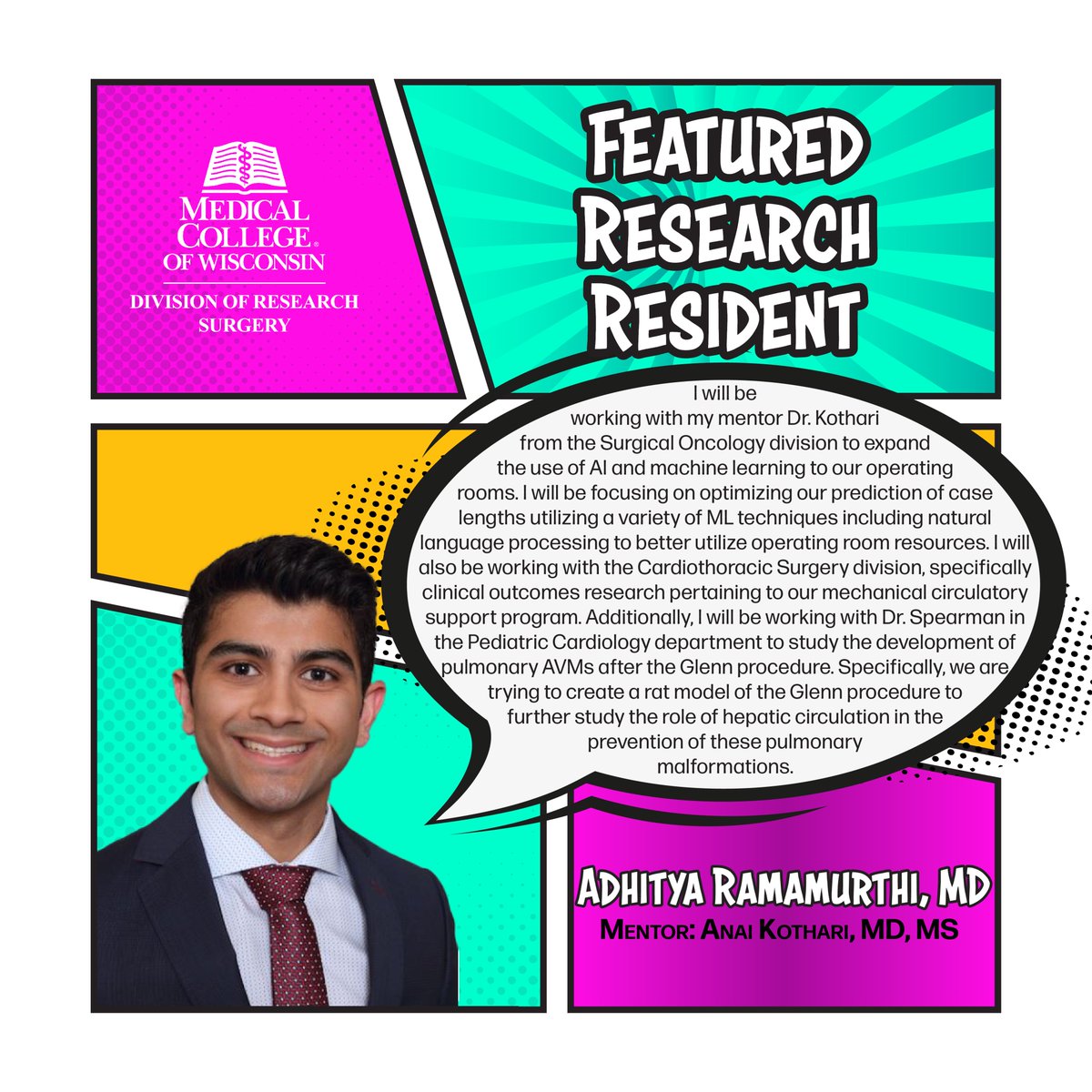 This month, we're featuring Adhitya Ramamurthi, MD! Check out what Dr. Ramamurthi has been up to with his mentor, Dr. @anaikothari! #LeadingTheWay He will also be presenting at this month's Research Roundtable on May 23rd!