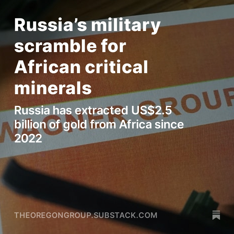 Russia's private military companies are filling a void being left as the US is forced to withdraw troops from across the Sahel.
The reason: access to critical minerals, such as #uranium.

theoregongroup.substack.com/p/russias-mili… #niger #chad #russia #africa