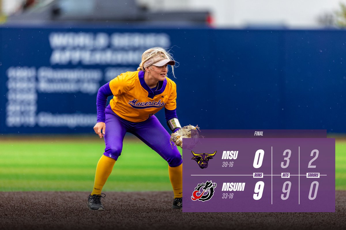 Final | The Mavericks fall to the Dragons, 9-0 #RollMavs 💜🥎