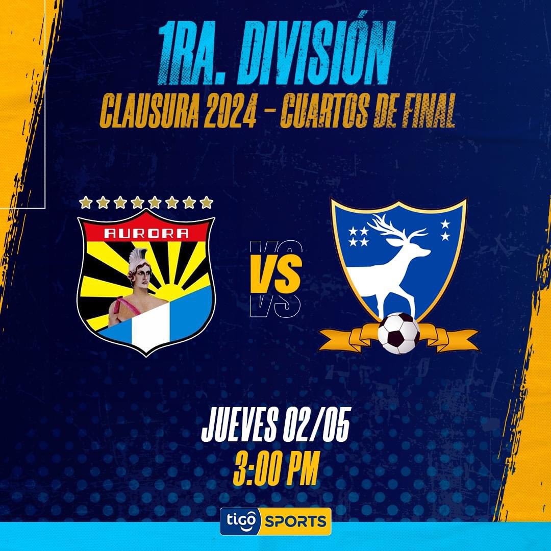 ¡Se juega la ida de los cuartos de final entre Suchitepéquez 🦌 vs Aurora 🟡⚫️! ¡Partidazo por las aspiraciones al título y el ascenso! ¡Míralo por Tigo Sports canal 6/706 y en Tigo Sports App y Web! #AOtroNivel