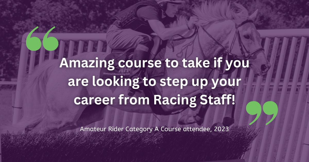 🚨 Upcoming Course | Amateur Rider Category A Permit 📅 Wed 5th - Thurs 6th June 2024 🏇 Seminar Day and Assessment Day Holders of these permits may ride only in Flat races and/or Steeplechase and Hurdle races confined to Amateur Riders. More details 👉 bit.ly/CategoryACours…