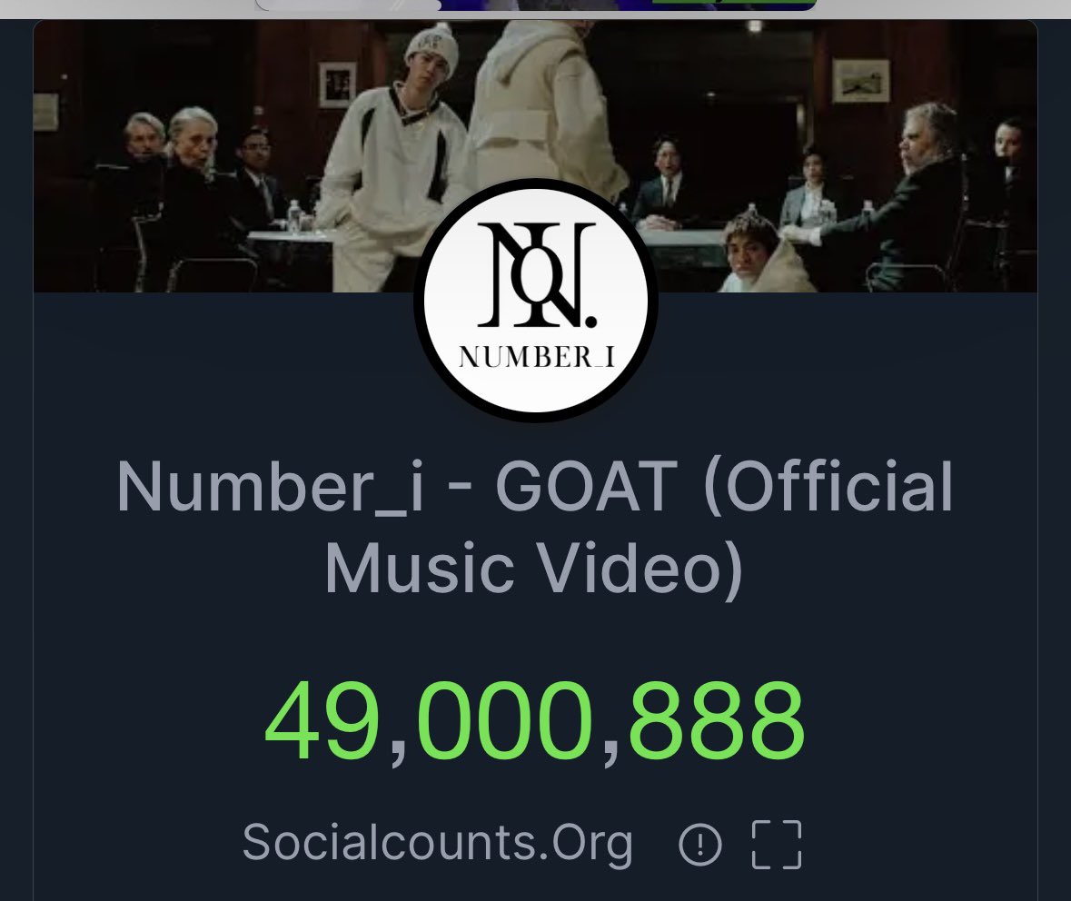 4900万回おめでとう🎉

 #GOAT_49Ｍviews ㊗️
 #Number_i_GOAT