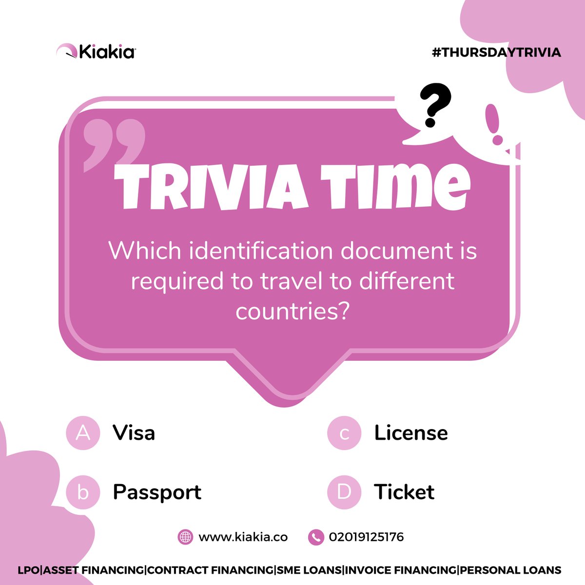 It’s trivia time!! Let’s see how well you know your stuff.

#thursdaytrivia #kiakiathursday