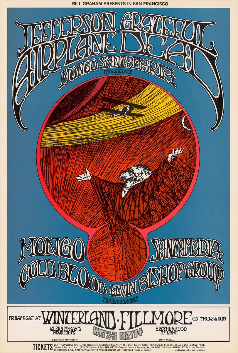 Bill Graham present Grateful Dead, Jefferson Airplane and Mongo Santamaria Winterland, San Francisco, CA, 5/2-3/69 🎨 Randy Tuten deadsources.blogspot.com/2013/06/may-2-… (by Ralph Gleason, from Rolling Stone, July 12 1969)