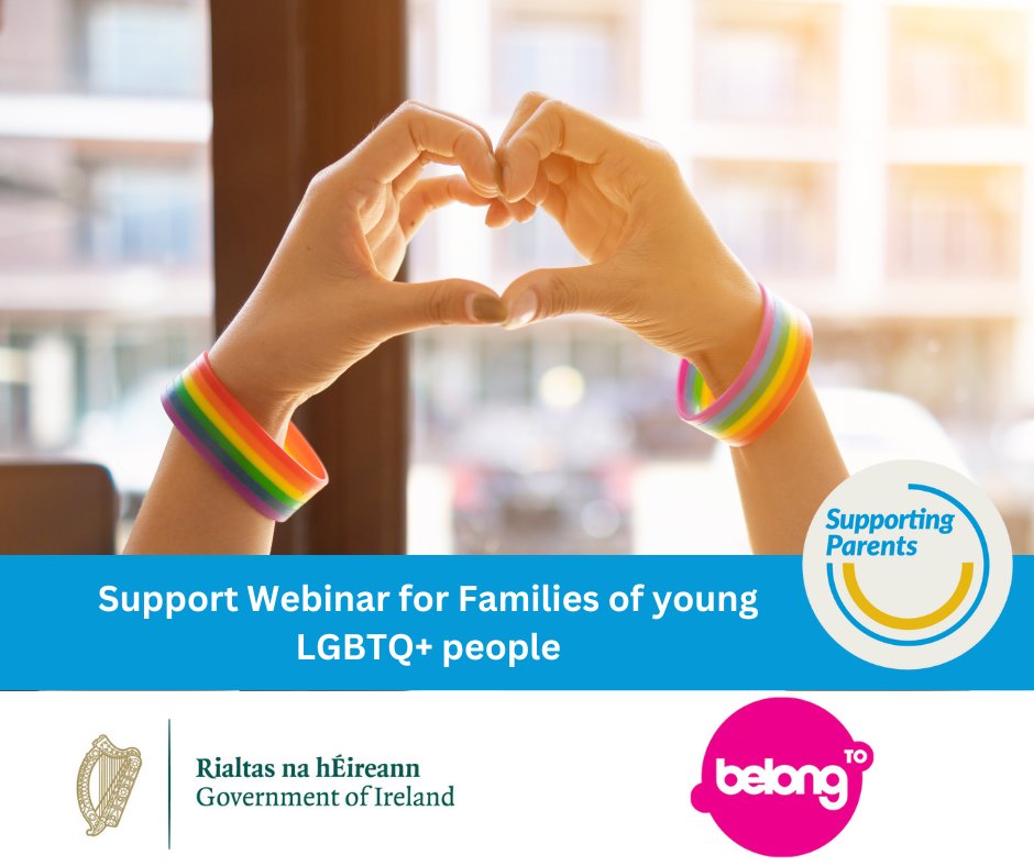 Webinar for the Parents and Carers of LGBTQ+ young people. In this free, one-hour workshop, we will cover the following topics: • Supporting Your Child, • Supporting Yourself, • Terminology And Language When: May 7th at 7pm. Where: bit.ly/3wq4qJF