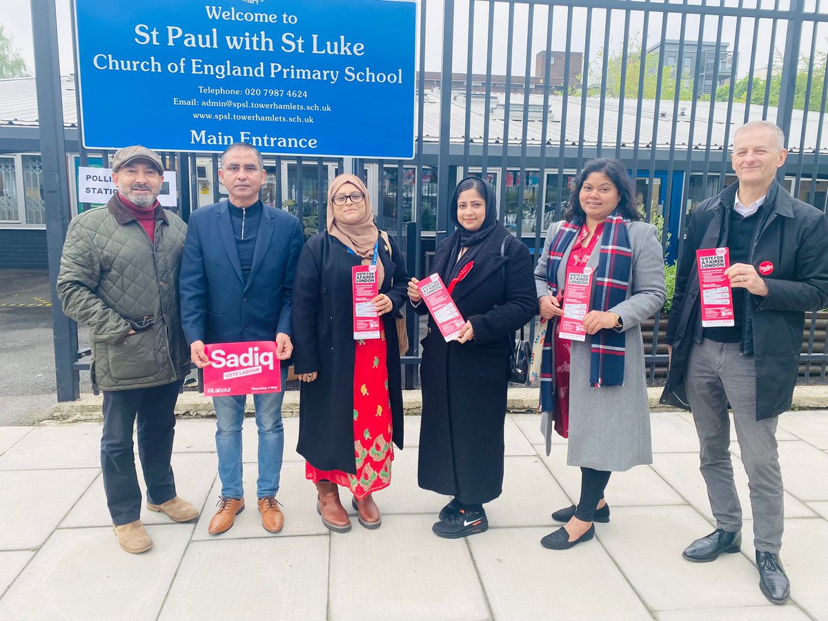 We have been knocking on doors to get the vote out in @THLP_BG & Mile End Ward for @SadiqKhan and @unmeshdesai Make sure you take your photo ID when you go to the Polling Station.