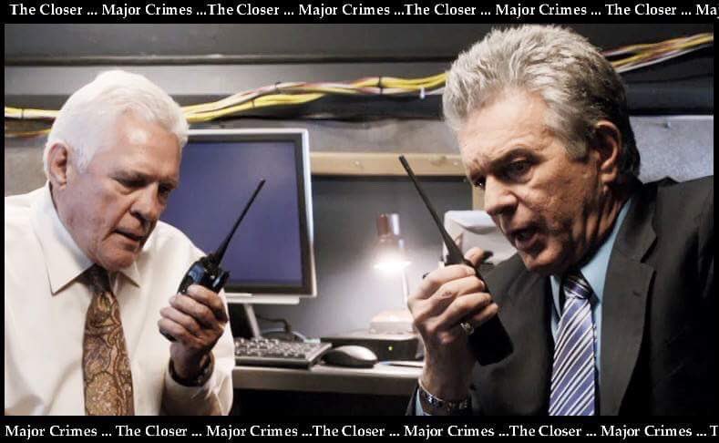 #TBT Sharon, can you get me out of this surveillance van? Provenza is driving me crazy! Captain, I agree Flynn is driving me crazy with all his talk about you! I’m ordering you both to be quiet! 😜 #MajorCrimes #LtProvenza #LtFlynn #ProFlynnza #GWBailey #TonyDenison