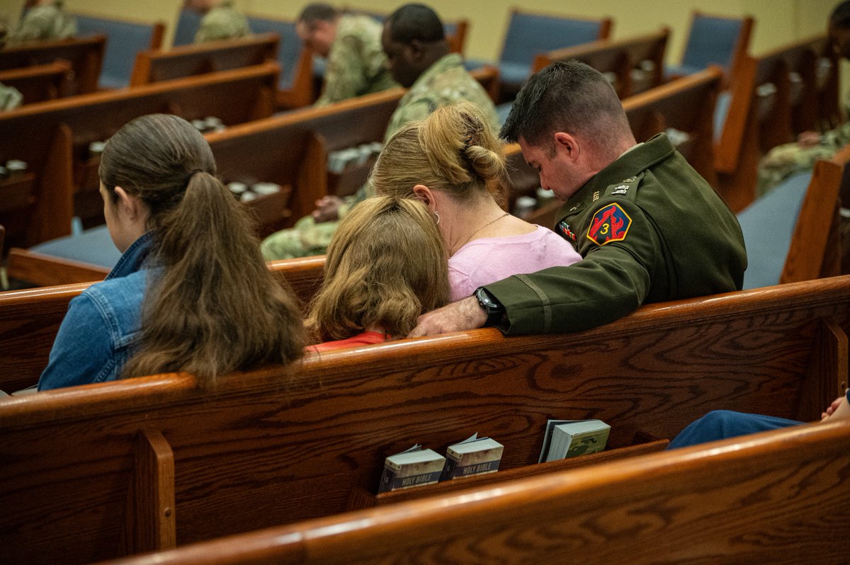 Chaplains took turns praying for the nation, elected leaders, military leaders, service members, military families, peace and the community at today's National Day of Prayer event. More photos are available at: flickr.com/photos/fortleo….