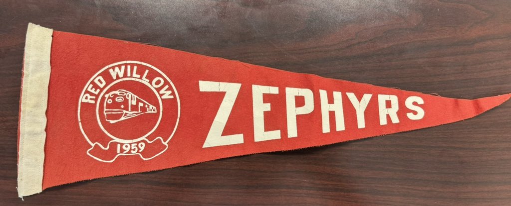 1959 Red Willow Zephyrs pennant. @SuitUpVarsity @TaylorJDahl @and_gyms