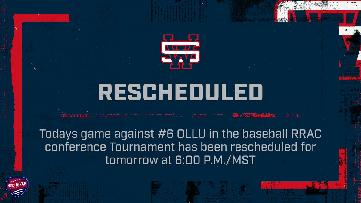 Today's game against OLLU has been rescheduled.