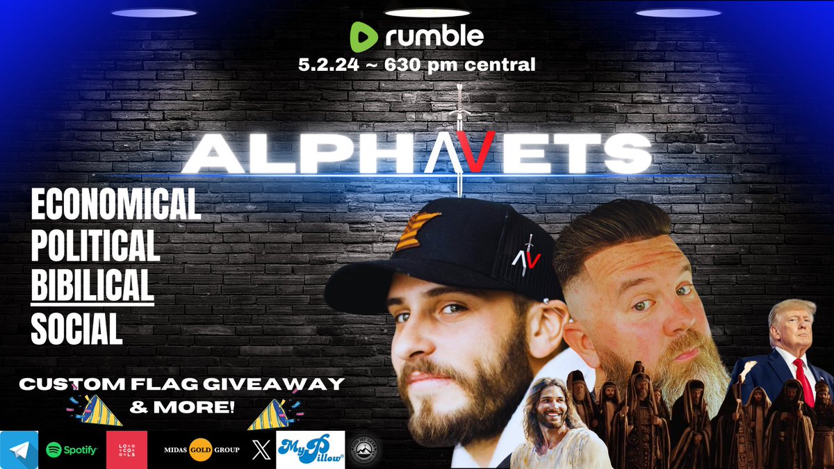 🚨Dang! Things are getting Biblical! We have so much to go over tonight! 🔥It's cyclical! I hope you can see how biblical these times really are! We got a lot of giveaways tonight as well. Books, Silver, and more! Join on Rumble 630 pm central 👇 rumble.com/v4stlyb-alphav…