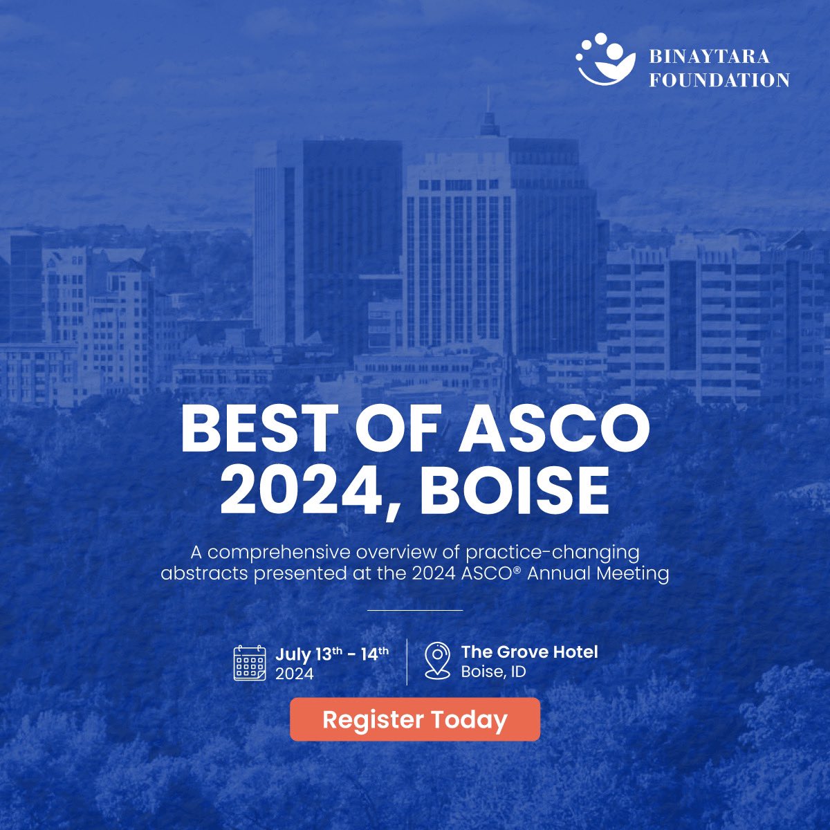 Join us for our #BestofASCO24 review series in Boise! Discuss key abstract findings from #ASCO24 alongside expert faculty. 📣 BEST OF ASCO 2024, BOISE 📅 July 13-14, 2024 REGISTER TODAY education.binayfoundation.org/content/best-a… #CME #cancercare #healthcareprofessional #oncologyeducation #BTF…