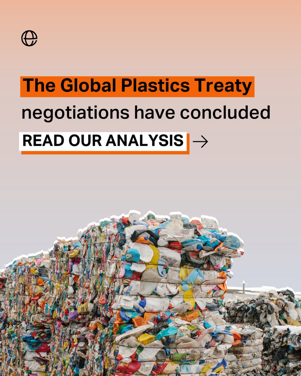 ClientEarth's tweet image. The fossil fuel industry at the recent Global #PlasticsTreaty negotiations have tried to perpetuate the myth that recycling can solve our plastics crisis⚠️

But we can't recycle our way out of this problem. We must tackle the root cause: global plastics production. Our analysis👇