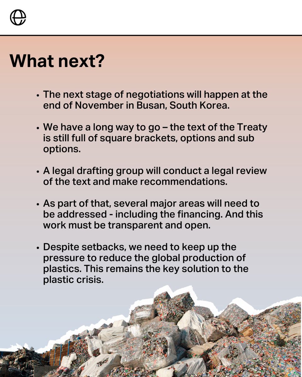 The fossil fuel industry at the recent Global #PlasticsTreaty negotiations have tried to perpetuate the myth that recycling can solve our plastics crisis⚠️ But we can't recycle our way out of this problem. We must tackle the root cause: global plastics production. Our analysis👇