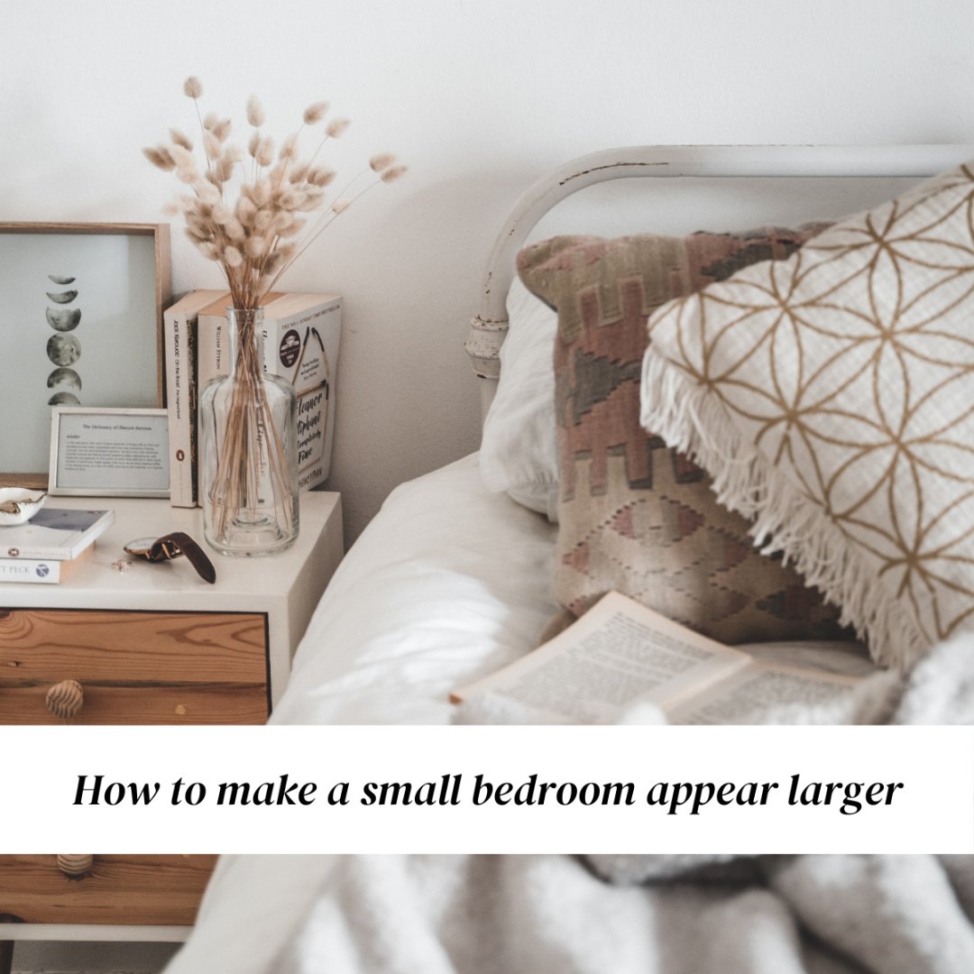 Make small bedrooms look bigger with simple changes: hang curtains high, use large rugs, sconces over lamps, colored bedding, and mirrors. Follow for more home hacks! 

#realestate #realtorlife #lol #realtor #realtorsofinstagram #sellingparadise #tampa #riverview #florida
