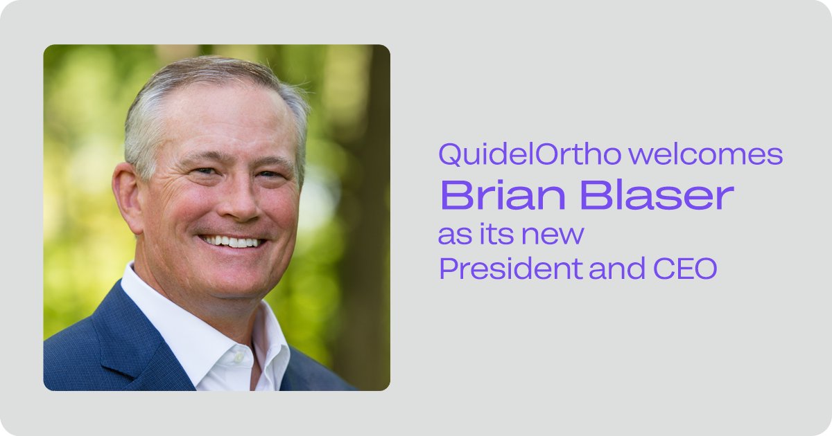 We are pleased to welcome our new president and CEO, Brian Blaser. 

businesswire.com/news/home/2024… #QuidelOrtho
