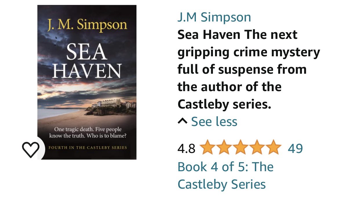 Book 4 in the #Castleby series and it’s
Another gripping read the characters are now family love them all @JMSimpsonauthor #KindleUnlimited #CosyThriller