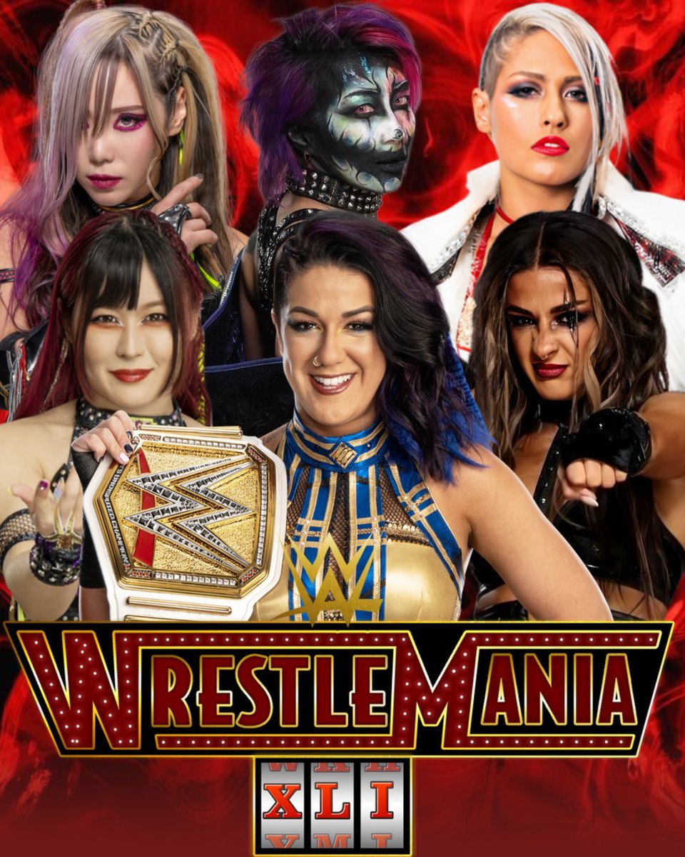 A #DamageCTRL 6-pack challenge for the Women's Championship. I can see this match happening with or without the title. 

Either way #Asuka wins this match on her 10th year anniversary. 

#KairiSane #Giulia #IyoSky #IyoShirai #Bayley #DakotaKai #WrestleMania41