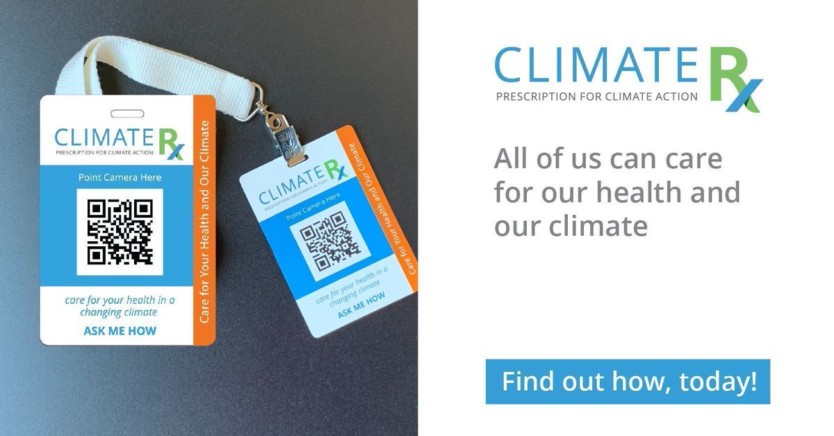 Calling all health professionals! Do you work directly with patients? @Climate4Health offers the #ClimateRx program to make it easy for you to help your patients understand the health impacts of climate and what they can do about it: bit.ly/3e9geHc