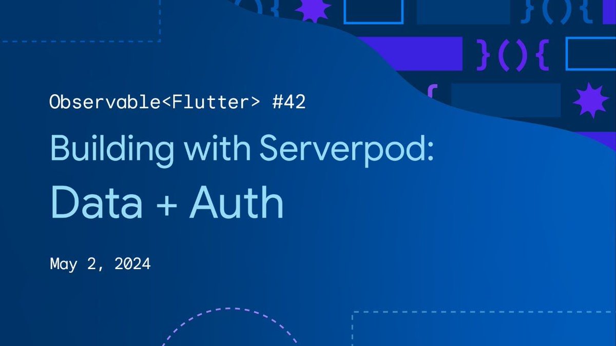 Observable Flutter #42: Building with Serverpod, Data layer & user authentication - YouTube bit.ly/3y2jQnY
#ObservableFlutter #Flutter #FlutterDev #dart #Serverpod